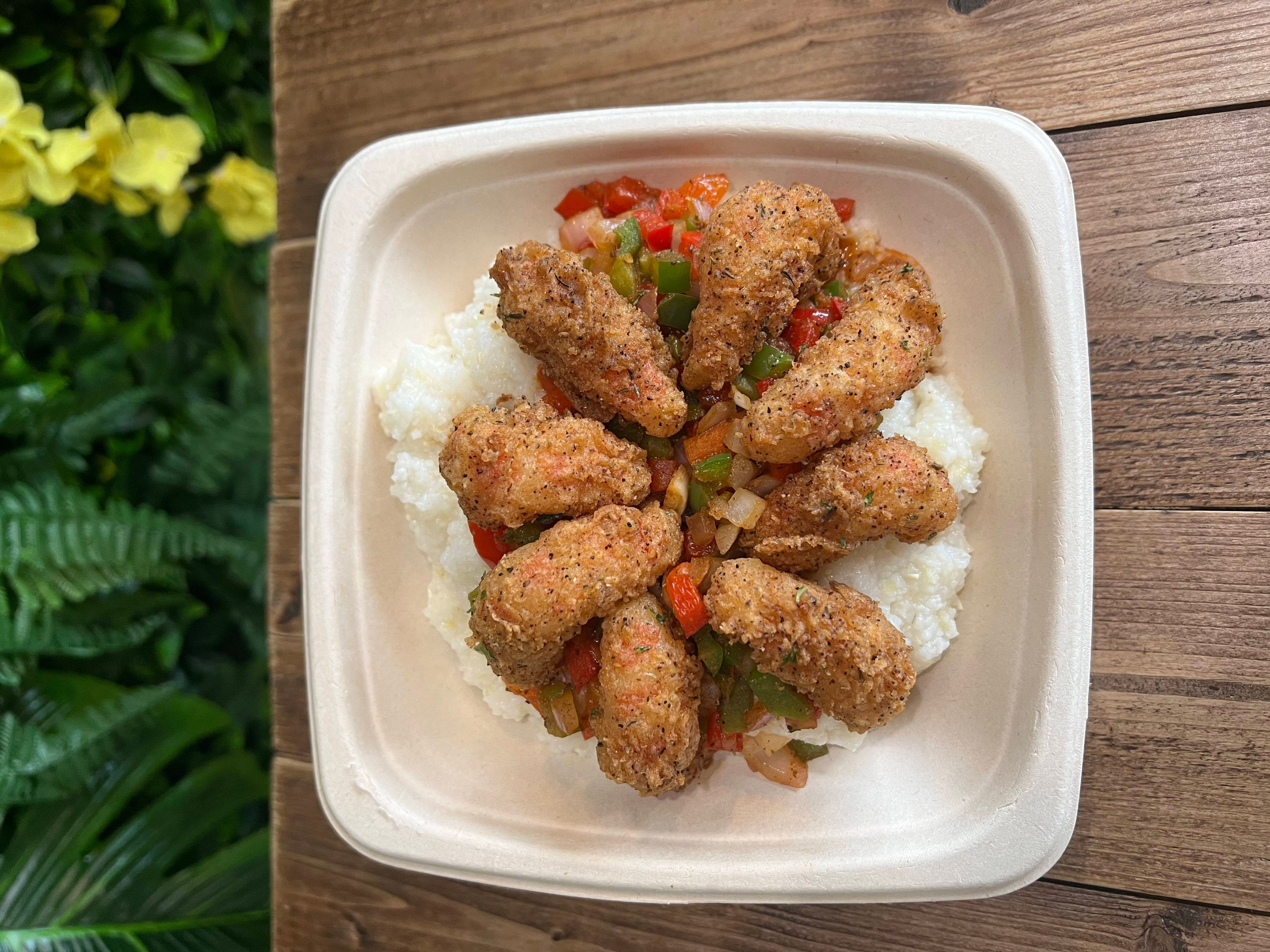 Crispy Shrimp & Grits.