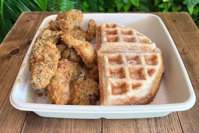 Crispy Oyster Mushroom & Waffle.