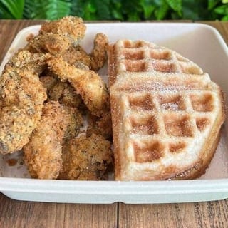 Crispy Oyster Mushroom & Waffle