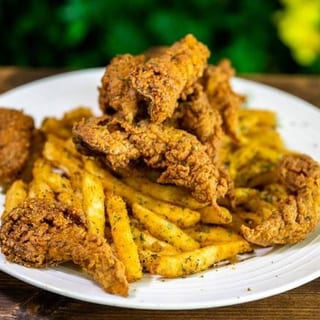 Crispy Oyster Mushrooms & Fries
